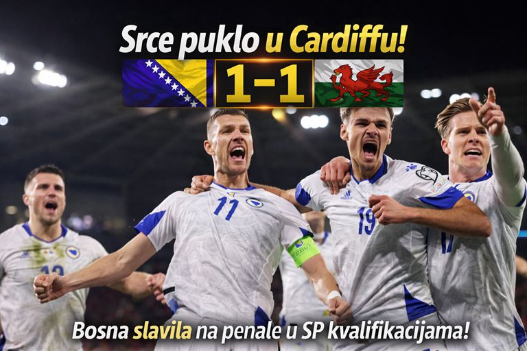 Historijska noć u Cardiffu: Bosna prošla na penale, Zmajevi idu dalje!